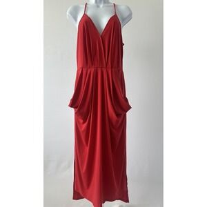 Women's Sexy Red Midi Dress By BCBG Generation, Sz: M (b39)